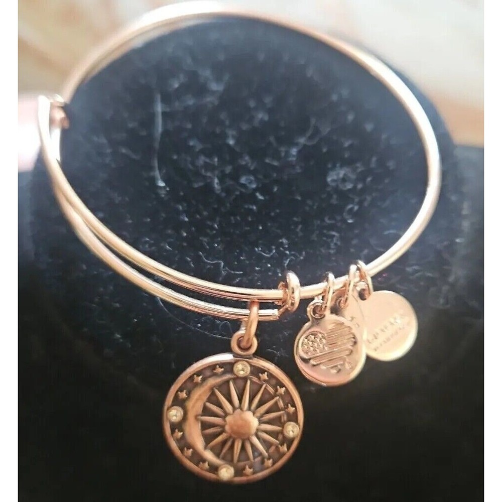 Alex and Ani "Cosmic Balance"  Charm Bronze Bangle Bracelet